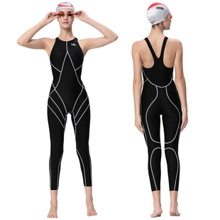 泳装 竞速游泳训练比赛竞技女式 977 泳衣专业款 英发女士连体长裤