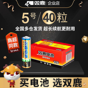双鹿碱性金装 电池5号五号aa7号七号aaa遥控器干电池遥控儿童玩具