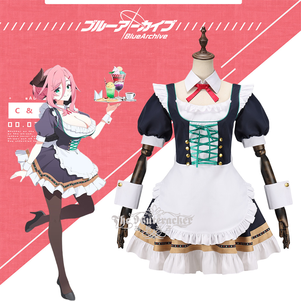 蔚蓝档案牛牧朱莉女仆装cos服