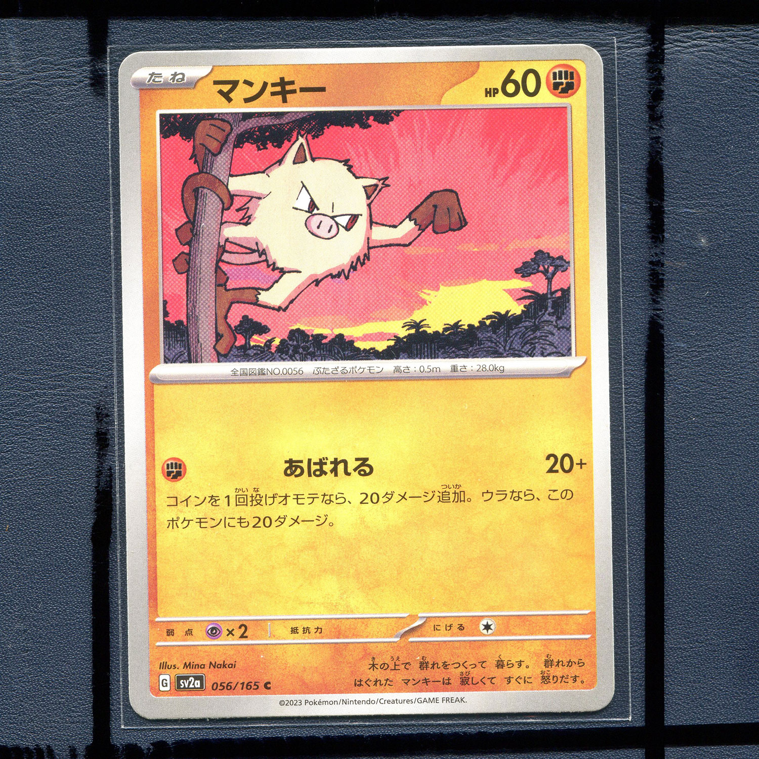 宝可梦PTCG 集换式正版卡牌朱紫151 猴怪 SV2A-056 日版