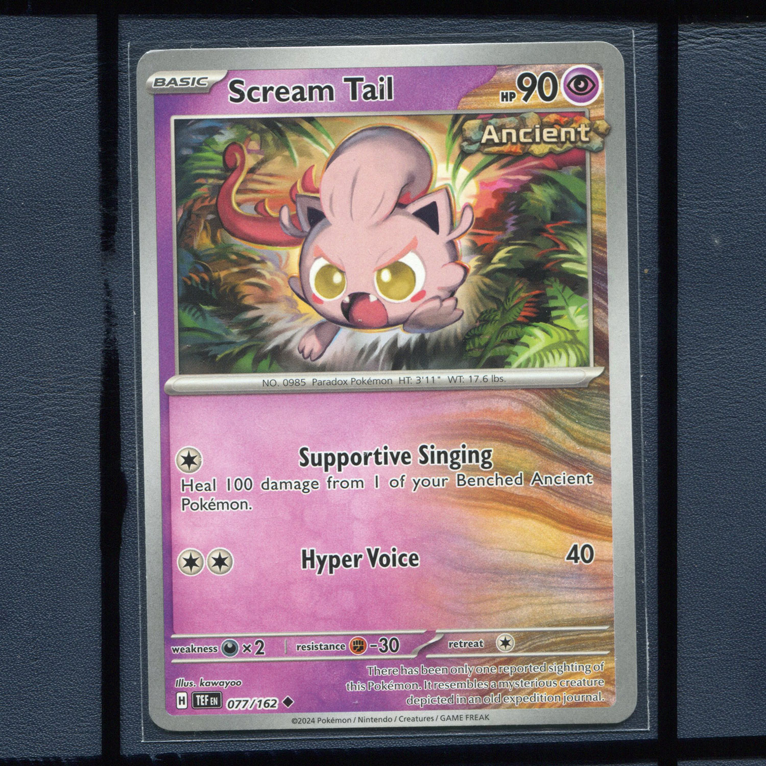 宝可梦卡牌美版英文版国际版 时间之力  吼叫尾 TEF-077 U