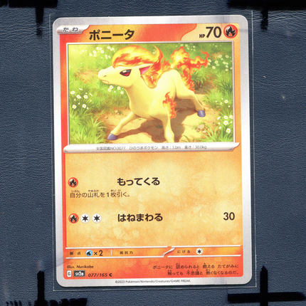 宝可梦PTCG 集换式正版卡牌朱紫151 小火马 SV2A-077 日版