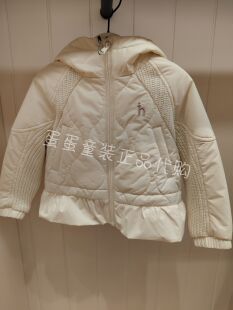 hazzys kids哈吉斯童装商场专柜女童带帽棉服HZSDGD01CM081