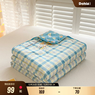 多喜爱夏季 空调被夏凉被单人被芯卡通儿童纯棉全棉可机洗薄被子