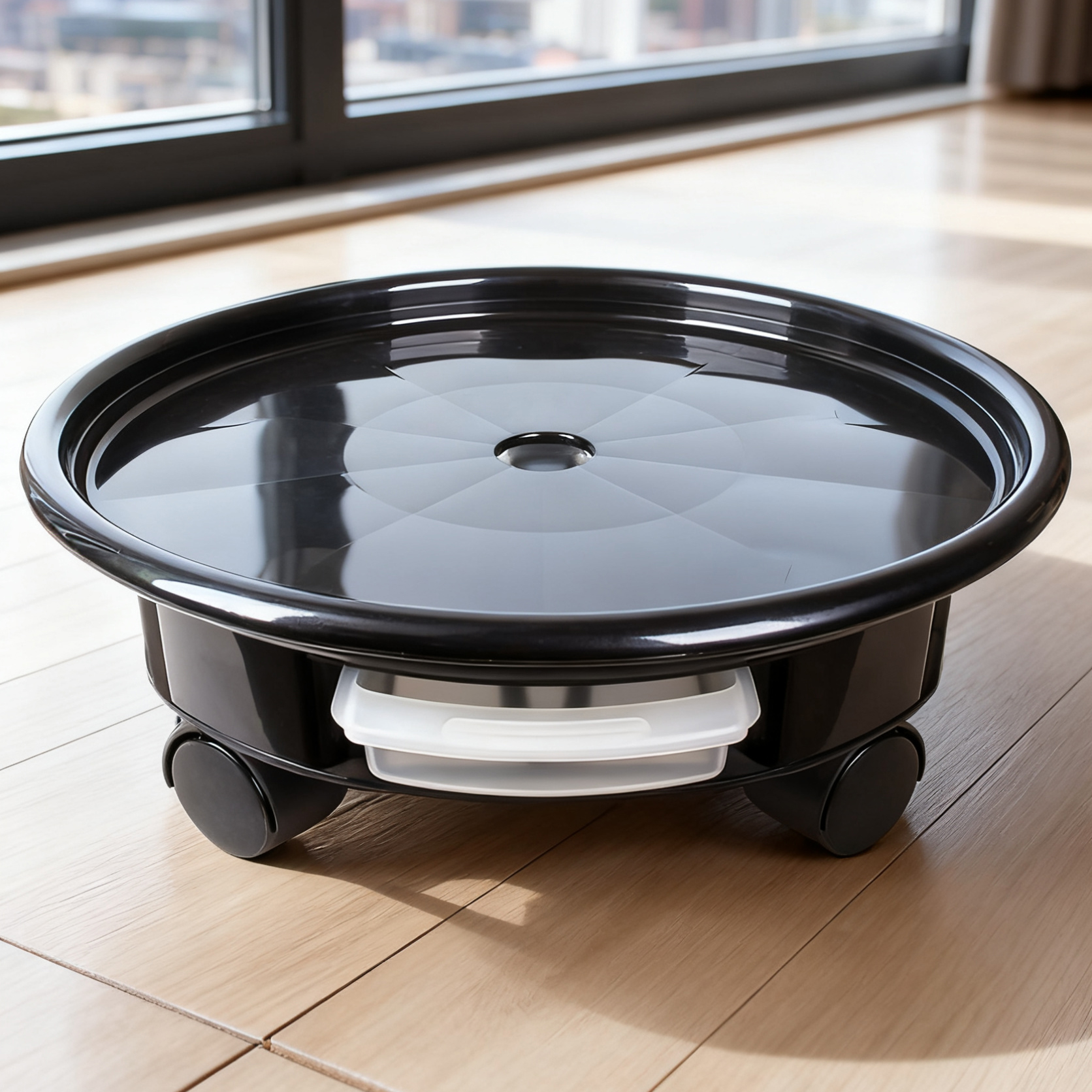 移动带接水盒花盆托盘树脂承重高