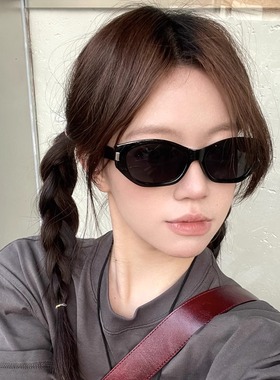 复古猫眼墨镜女高级感2025新款防紫外线方圆脸显脸小太阳眼镜潮
