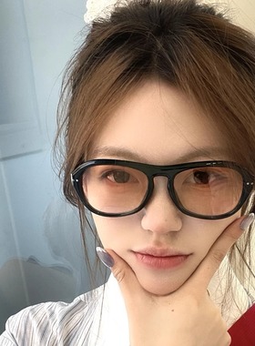 欧美复古辣妹gm墨镜女高级感大脸显瘦防晒椭圆蛤蟆镜太阳眼镜潮