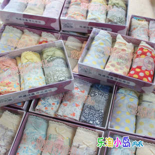 舒心雅琦甜美少女女士三角内裤3条装花型不断更新C组