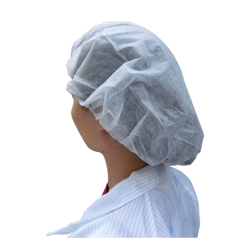 建博加厚无纺布一次性工作帽防尘