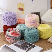 冰条线粗线 线手编拖鞋 舒适冰条线粗毛线钩鞋 线勾鞋