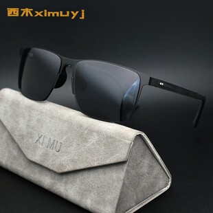 高清尼龙镜片偏光太阳眼镜男士简约大脸方框司机驾驶钓鱼专用墨镜