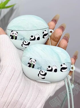 熊猫Pro5代适用华为Freebudspro4耳机壳FreeBuds6/7i/6i硅胶保护套freeclip2代夹耳4e壳Pro3磨砂壳pro2套se3