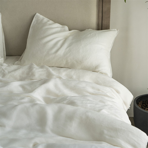 日式简约纯色80s水洗天丝四件套