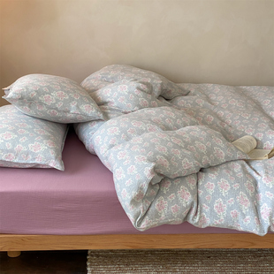 森系田园小碎花防掉毛60支云绉纱四件套 |  纯棉柔软复古美式床品