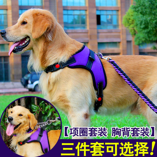 小中大型犬加宽胸背防爆冲牵引绳