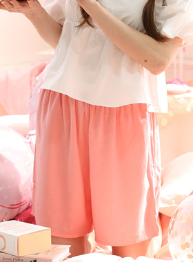 Jenny Ribbon珍妮裸睡感新概念二合一底裤女士居家 西柚粉