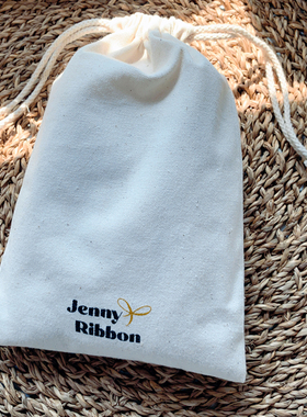 Jenny Ribbon/珍妮抽绳束口帆布收纳袋