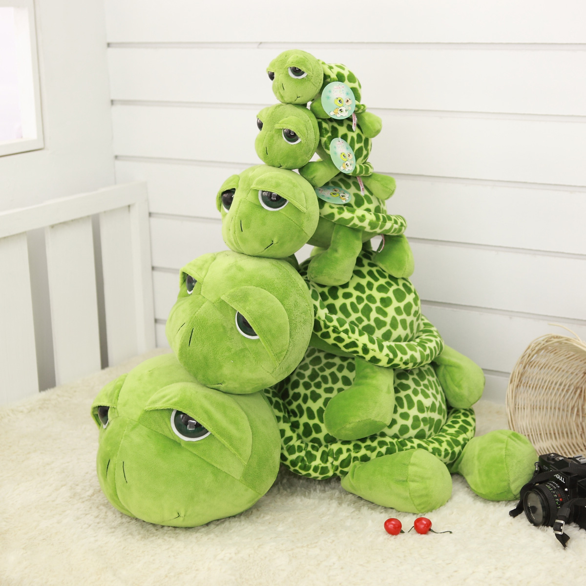 可爱乌龟公仔  抱枕靠枕 长寿龟 毛绒玩具布娃娃 大眼乌龟娃娃