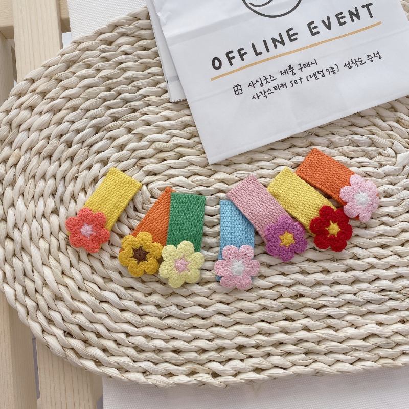 韩国撞色可爱风花朵儿童发饰