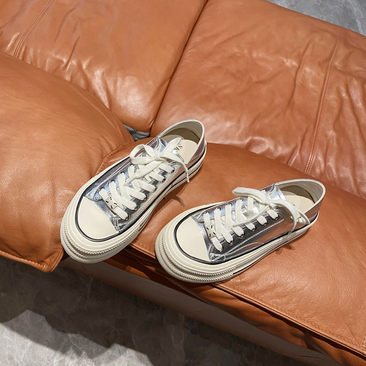 可踩穿~增高厚底真皮休闲板鞋