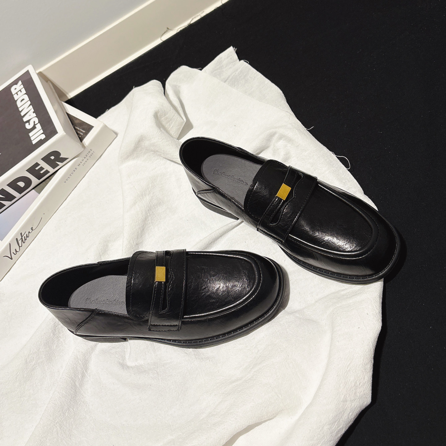 小金块~显脚小超软低跟乐福鞋女配袜子jk英伦风小皮鞋深口单鞋女,女鞋,乐福鞋（豆豆鞋）,淘宝优惠券,粉丝福利购,淘宝优惠卷