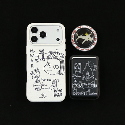 潮牌大头苹果iPhone17promax手机壳iPhone16promax/15pro降解磁吸iphone14/13pro防摔软壳带支架泡泡骚通用17