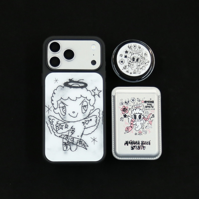 扭捏天使磁吸黑框全包iPhone18/17/16/15苹果手机15/18promax防摔11/12pro15/16pro保护壳13/14/12/17max
