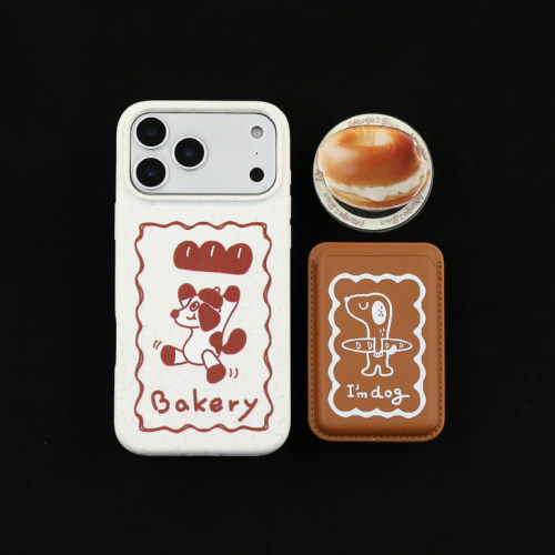 饼干小狗苹果iPhone17promax手机壳iPhone16promax/15pro降解硅胶iphone14/13pro防摔软壳磁吸支架泡泡骚通用