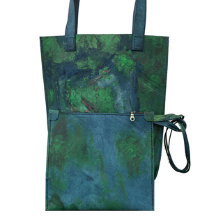 New Earth】中国设计师Fu.DuJuan 大容量购物袋单肩包 植鞣牛皮包