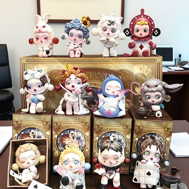 泡泡玛特SKULLPANDA平日奇境系列盲盒手办潮流摆件一端含隐藏