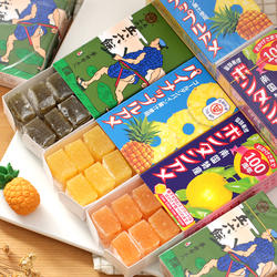 日本原装进口零食特产古早柚子糖seika菠萝糖六饼抹茶果汁软糖45g