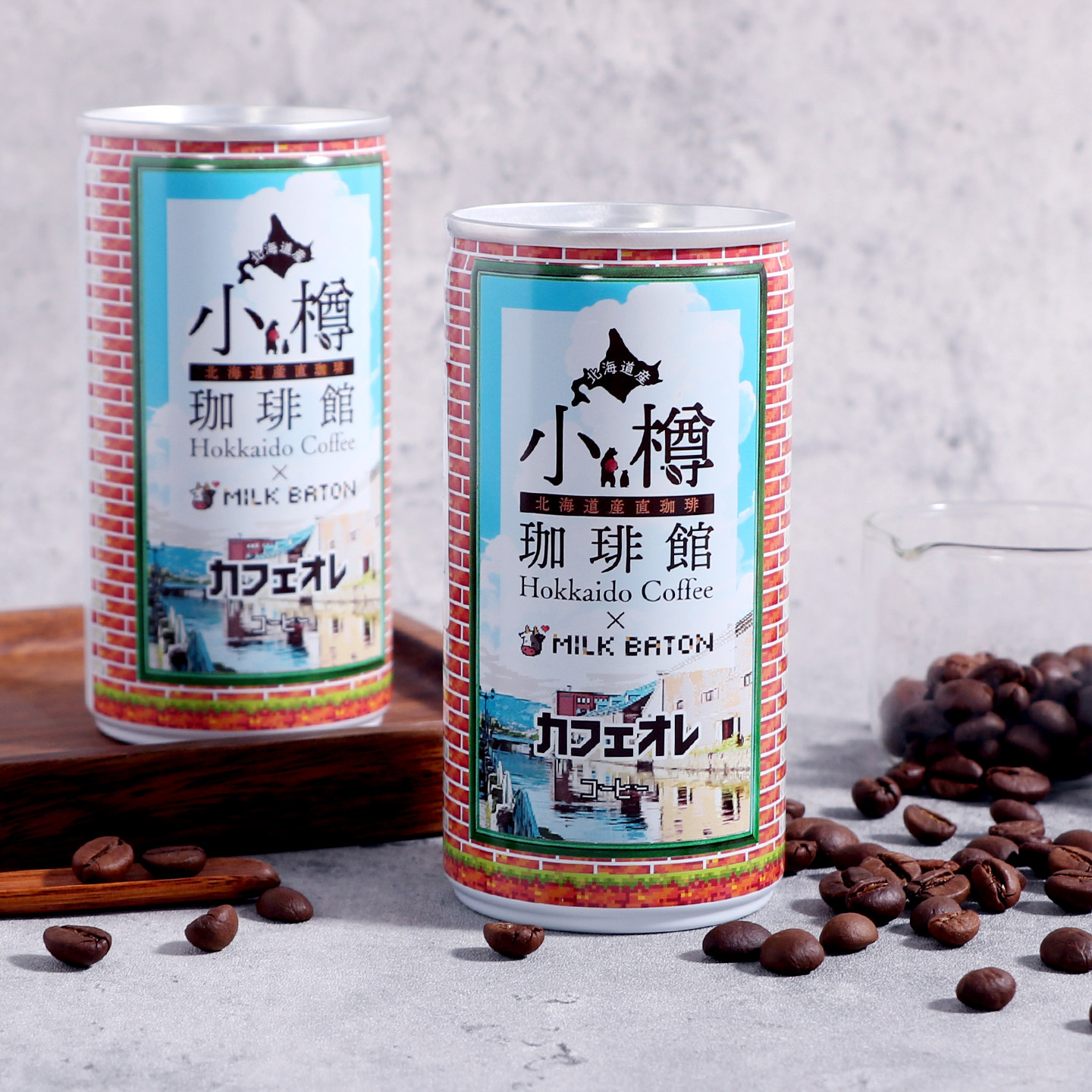 日本进口米贝顿小樽咖啡馆欧蕾风味拿铁咖啡饮料下午茶罐装185g