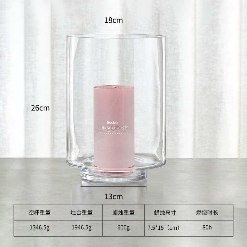 Đồ trang trí chân nến đèn gió chống gió thủy tinh trong suốt cốc nến đơn giản phong cách châu âu đồ trang trí đám cưới bữa tối dưới ánh nến lãng mạn