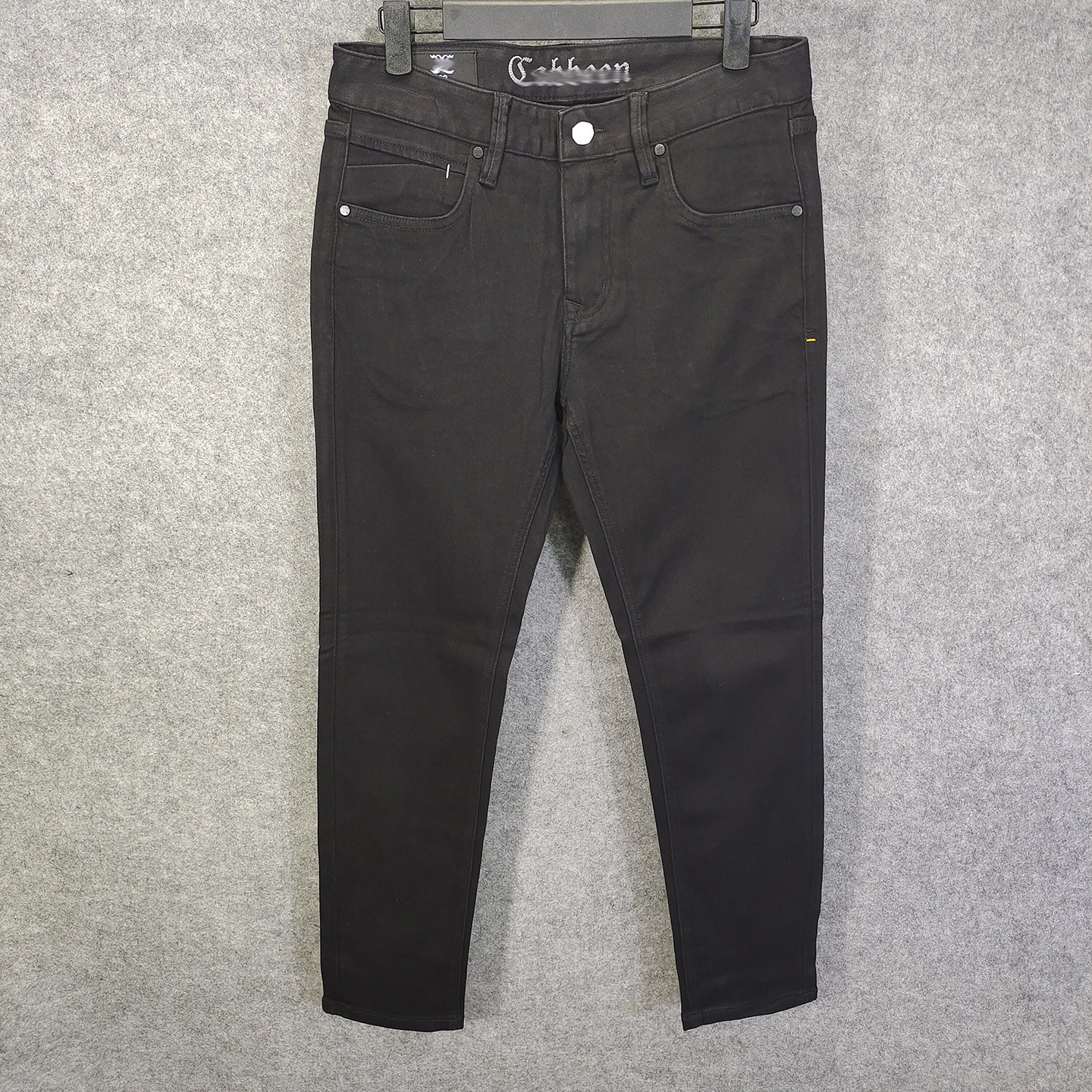 卡家男装牛仔裤黑色时尚潮流水洗弹力休闲柔软修身小脚长裤2026春