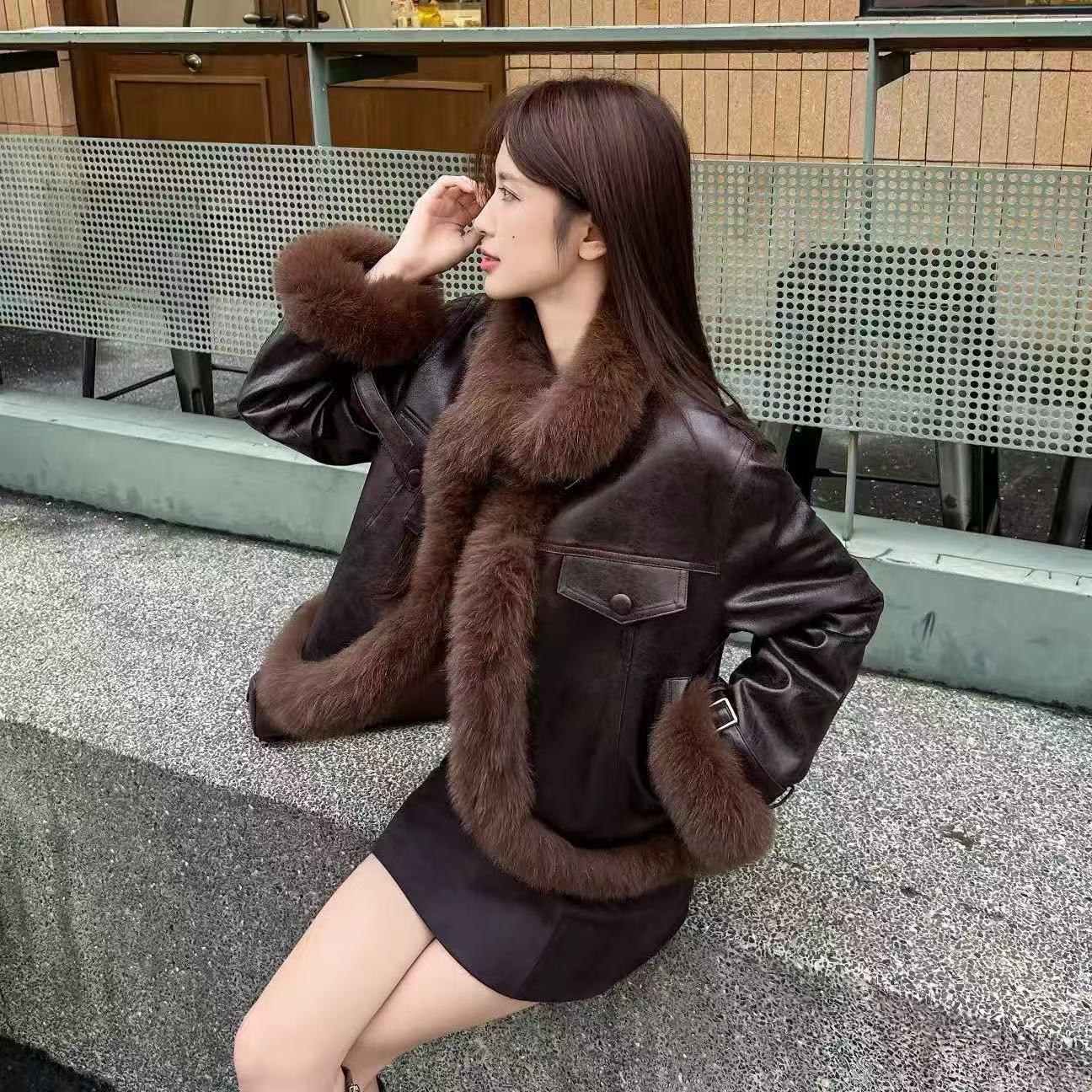 085/皮衣鹅绒狐狸毛皮草外套-is.12.11