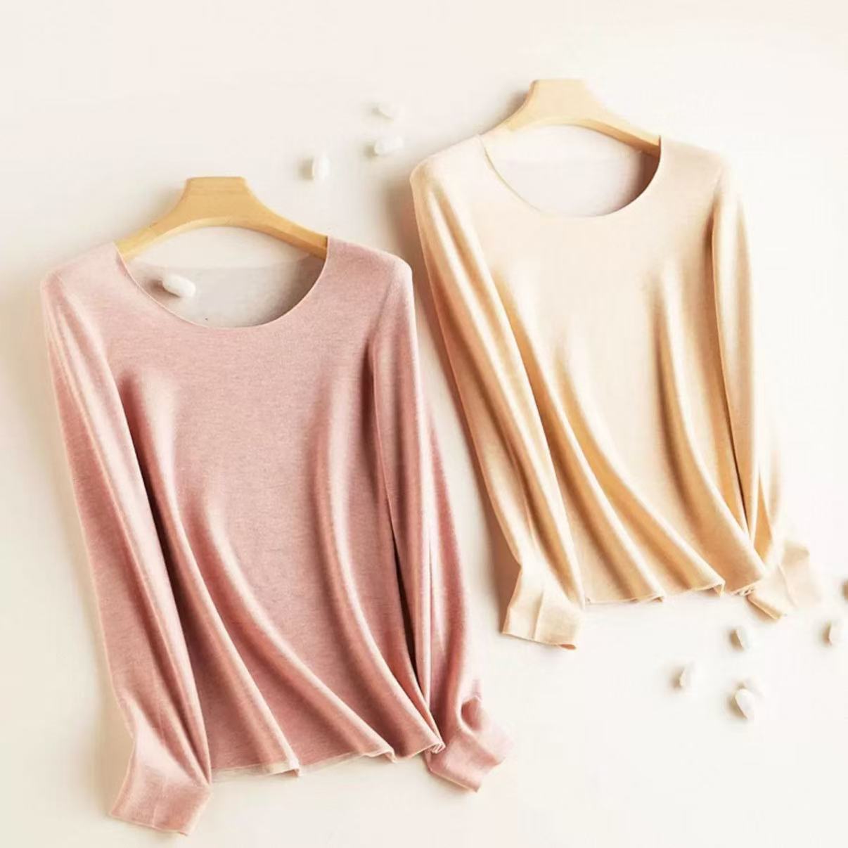 6018/无痕贴身保暖长袖秋衣打底衫-029-11.9