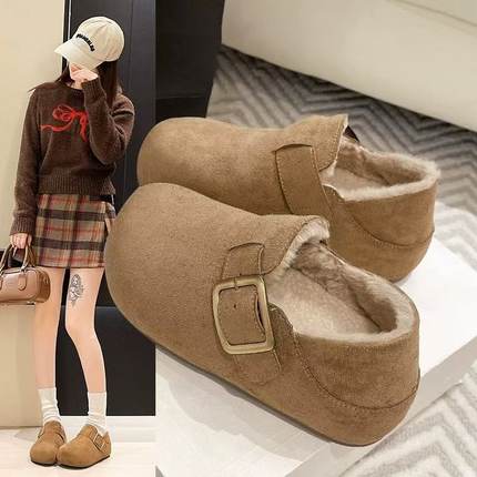 013-1/秋冬加厚绒圆头勃肯鞋-ds-11.16