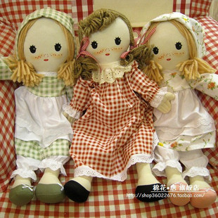 布艺玩偶 手工订制 大辫子布娃娃 新款 婴儿玩具儿童玩具