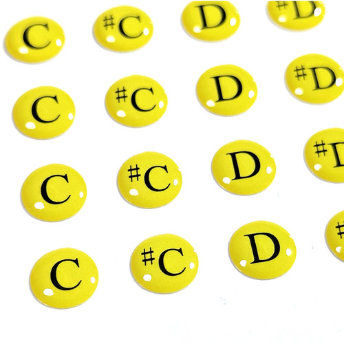 口琴用圆形防水调式标记贴配件