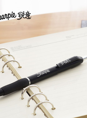 Sharpie锐意中性笔S-GEL0.5mm快干速干按动舒适顺滑美国进口黑色