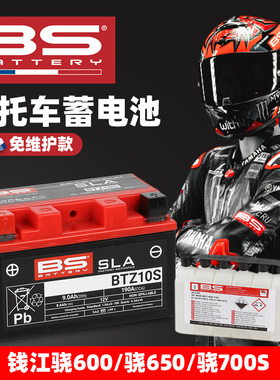 钱江骁500/骁600/骁650/骁700S/骁800法国BS免维护电瓶蓄电池