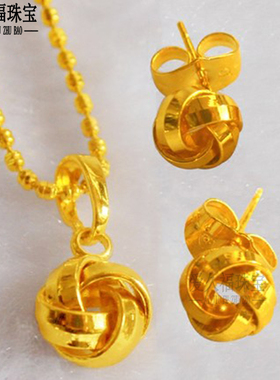 镀黄金耳钉锁骨链韩版学生吊坠