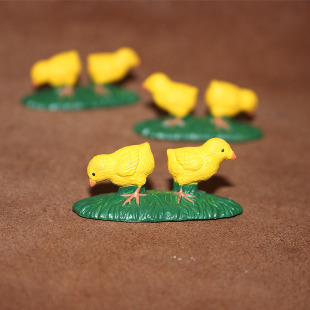黄色小鸡 迷你场景摆件 safari 仿真农场动物模型玩具