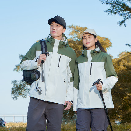 户外山系冲锋衣女三合一可拆卸外套2026新款秋冬季滑雪登山服男潮