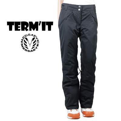 MEDSAEYE termit黑单色细窄腿型女士双板滑雪裤