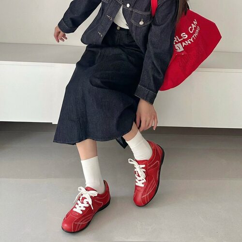 8cm~棕色拳击鞋厚底阿甘德训鞋女2026新款老爹鞋内增高休闲运动鞋
