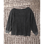 INS爆火时髦率性 TANG TOWN自制 水洗做旧废土风宽松斜肩休闲卫衣