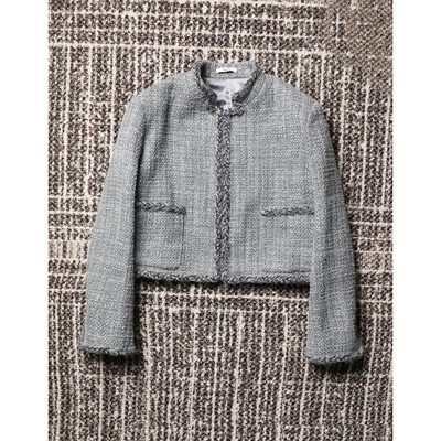 TANG TOWN 自制 精致限量粗花呢~惊艳镶边真丝里重工立领小香外套