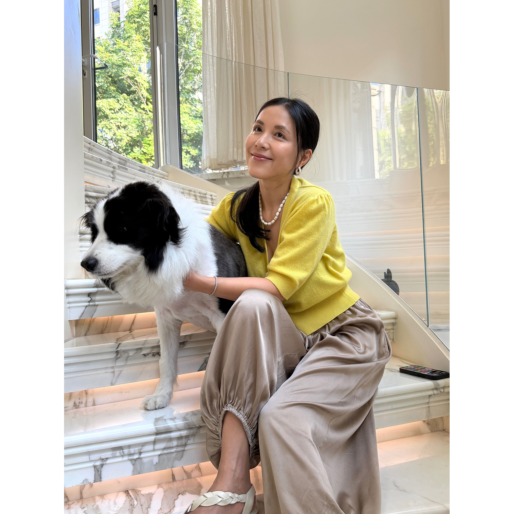 TANG TOWN自制 时髦色系诠释高级氛围美 全羊绒泡泡袖针织短开衫
