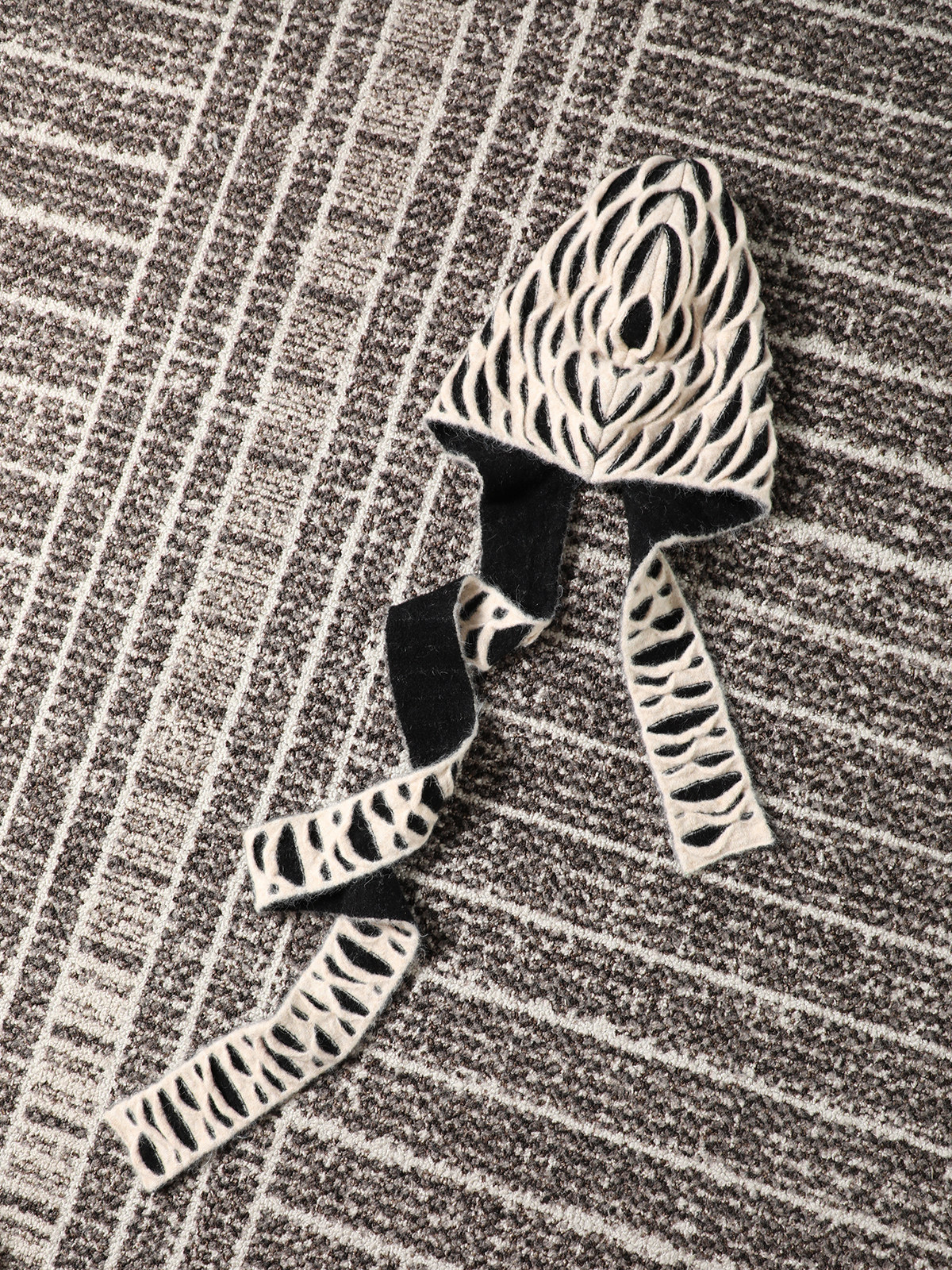 动物纹兜护耳可做围巾针织帽子女